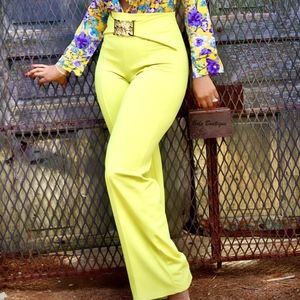 Lime High Waist Pants